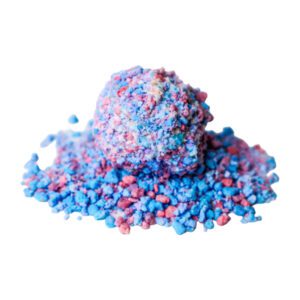 Our Unicorn Poop Cake Balls are made with moist vanilla cake, rolled into balls, and then dipped in a smooth white chocolate coating. Finally, they're generously covered in a colorful mix of sprinkles, resembling the mythical droppings of a unicorn. It's a playful and delicious dessert that's sure to bring a smile to anyone's face.