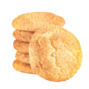 Cookie coated in cinnamon sugar