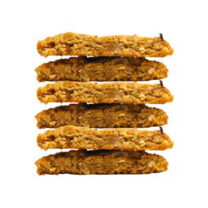 Classic peanut butter cookie with white chocolate chips